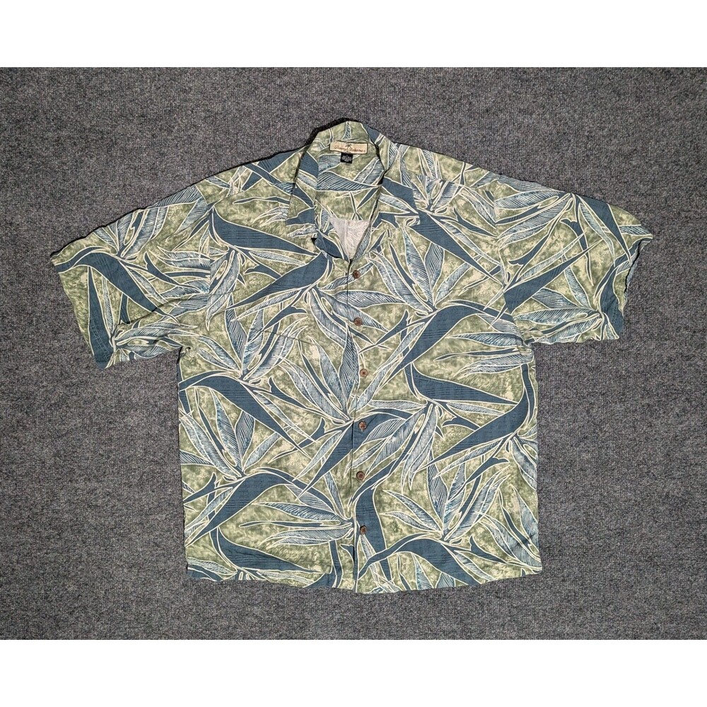 Tommy Bahama Hawaiian Shirt Silk Mens Large Floral